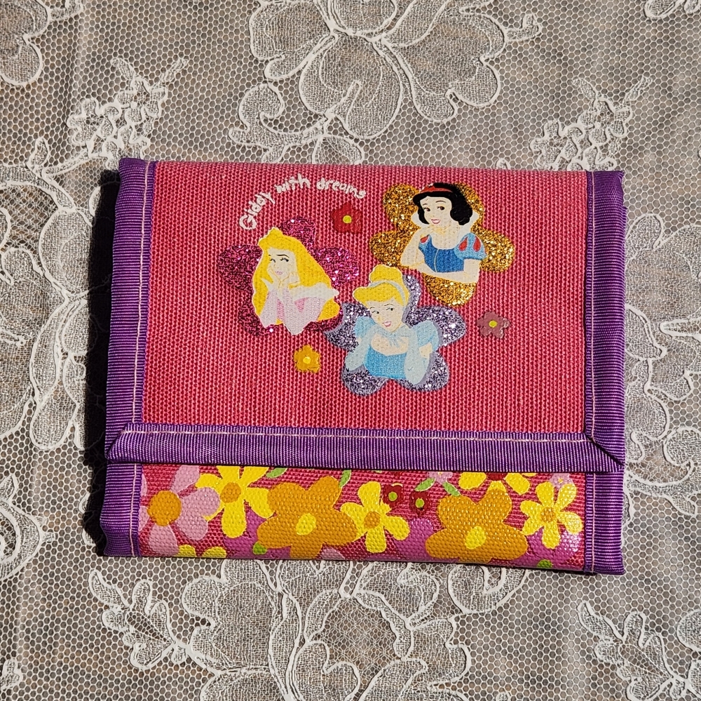 VINTAGE DISNEY PRINCESS Trifold Wallet, Velcro, Canvas